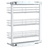 3-Tier Pull-out Kitchen Wire Basket Silver 47x15.5x55.5 cm 50968