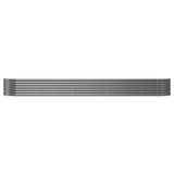 Garden Raised Bed Galvanised Steel 368x80x36 cm Grey 318929