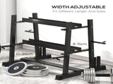 3-Tier Dumbbell Rack, Versatile Weight Rack with 4 Weight Rods for Dumbbells, Kettlebells and Plates T3398P349242