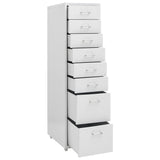 ZNTS Mobile File Cabinet Grey 28x41x109 cm Metal 335921