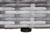PE Rattan Lounge Set, 5 Pieces Patio Conversation Furniture Set, Garden Round Sofa Bed with Cushion T3398P323984