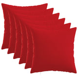 Cushion with Pillow HEERLEN 6 pcs Red Fabric 926921