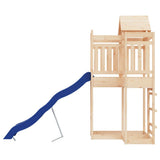 Outdoor Playset Natural Wood, Blue Solid Pine Wood, Polypropylene 3156871