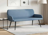 2 Seater Sofa with Metal Legs 2-Seater Blue Corduroy Fabric 42051046