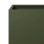 ZNTS Garden Planters 2 pcs Olive Green 30x30x30 cm Steel 851192