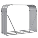 Log Holder Light Grey 120x45x100 cm Galvanised Steel 364553