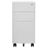 ZNTS Mobile File Cabinet Light Grey 30x45x59 cm Steel 335983