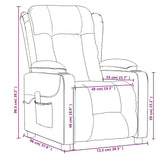 Massage Chair Dark Green Fabric 339064