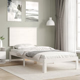 Bed Frame without Mattress White 90x200 cm Solid Wood Pine 3193647