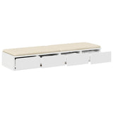 Bed Drawers White 120 x 36.5 x 16.5 cm Engineered Wood 866939