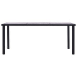 281861 Dining Table Black and Concrete Grey 200x100x75 cm MDF
