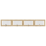Dog Gate with Stands 4 pcs Sonoma Oak 100 x 60 cm 892116
