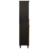Bathroom Cabinet with Drawer Black and Gold 38 x 33 x 160 cm 4017850