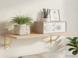 Wall Shelf Brackets 12 pcs Antique White 14 x 14 x 4 cm Steel 42038852
