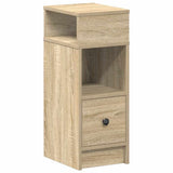 Bedside Cabinet with Drawer Sonoma Oak 25x31x66 cm 858618