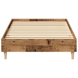 Bed Frame No Mattress Old Wood 100x200 cm Engineered Wood 861046