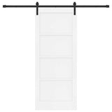 Sliding Door White 83 x 202 cm Solid Pine Wood 3445443