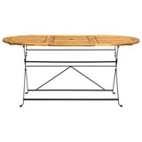 7 Piece Folding Outdoor Dining Set Solid Acacia Wood 3058157