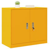 Storage Cabinet Mustard Yellow 80 x 40 x 70 cm Steel 891679