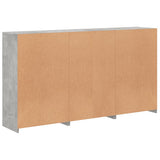 Sideboard with LED Lights Concrete Grey 181.5x37x100 cm 3209180