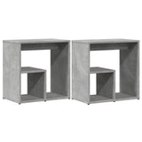 Side Tables 2 pcs Concrete Grey 50x30x50 cm Engineered Wood 840562