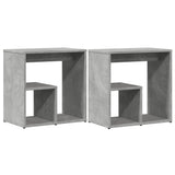 ZNTS Side Tables 2 pcs Concrete Grey 50x30x50 cm Engineered Wood 840562