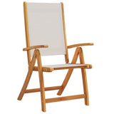 Folding Garden Chairs 6 pcs Solid Wood Acacia and Textilene 3279239
