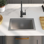 ZNTS Handmade Kitchen Sink Stainless Steel 145076