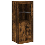 Sideboards with LED Lights 3 pcs Smoked Oak Engineered Wood 3209139