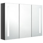 ZNTS LED Bathroom Mirror Cabinet 89x14x62 cm Shining Grey 326528