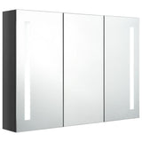 ZNTS LED Bathroom Mirror Cabinet 89x14x62 cm Shining Grey 326528