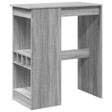 ZNTS Bar Table with Racks Grey Sonoma 90x47.5x103.5 cm Engineered Wood 854342