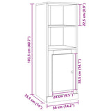 Highboard Old Wood 36x35.5x103.5 cm Engineered Wood 857149