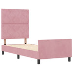 ZNTS Bed Frame Pink 80x200 cm Velvet 3344974