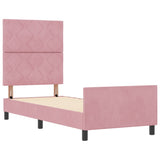 ZNTS Bed Frame Pink 80x200 cm Velvet 3344974