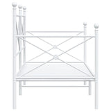 Day Bed without Mattress White 90x200 cm Steel 4104682