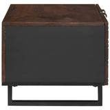 Coffee Table Brown and Black 80 x 50 x 40 cm Solid Acacia wood 4018013