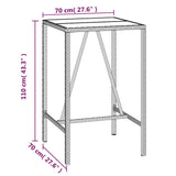 Garden Bar Set Black 3187675
