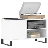 Record Cabinet White 85x38x48 cm Engineered Wood 831708