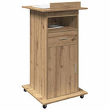 Podium with Drawer Artisan Oak 55 x 55 x 107 cm Engineered Wood 862298