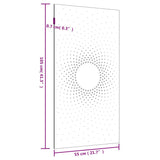 824490 Garden Wall Decoration 105x55 cm Corten Steel Sun Design