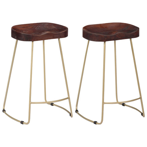 Gavin Bar Stools 2 pcs Solid Mango Wood 247833