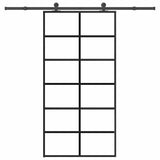 Sliding Door with Hardware Set 102x205 cm ESG Glass&Aluminium 3332844