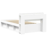 Bed Frame with Storage White 90 x 200 cm Engineered Wood 3433350