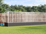 Aviary with Extension Silver 626.5x107x212 cm Steel 3214268