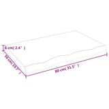 ZNTS Wall Shelf 80x50x cm Untreated Solid Wood Oak 363550