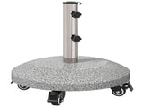 Granite Parasol Base with Wheels for 4-5 cm Pole 27.2 kg Grey 42034379
