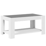 ZNTS Coffee Table with LED White 93x53x45 cm Engineered Wood 847553