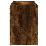 TV Wall Cabinet with LED Lights Smoked Oak 80x31x45 cm 852289