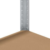 5-Layer Storage Shelves 2 pcs Silver Steel&Engineered Wood 4016948